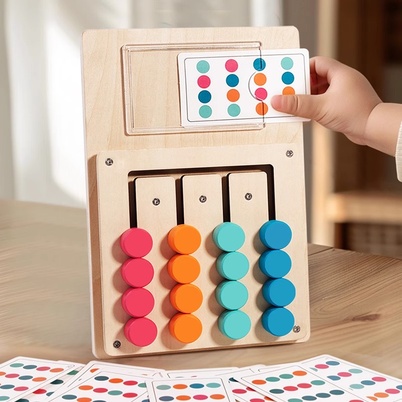 Jeu éducatif Montessori « 4 couleurs » en bois – Logique & concentration pour enfants – Image 6