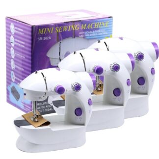 Mini machine à coudre portable SM-202A – 2 vitesses, double fil (avec pédale)