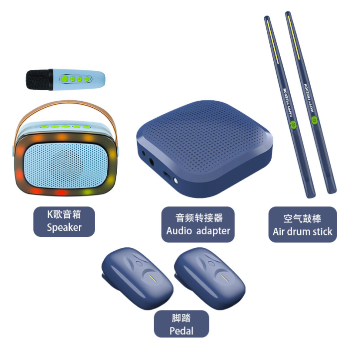 Kit karaoké Bluetooth – Mini enceinte LED + micro sans fil (fête & maison) – Image 2