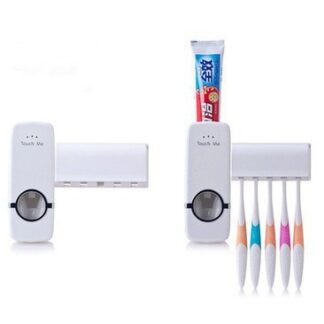 Distributeur de dentifrice mural Touch Me + porte-brosses à dents