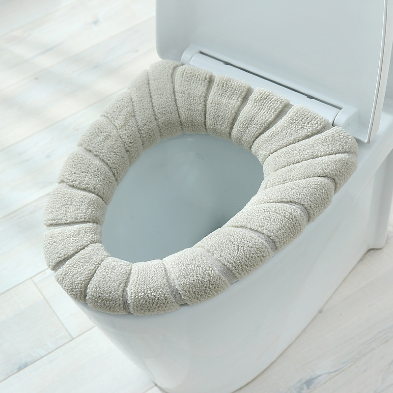 Couvre-siège WC moelleux lavable – Housse d'abattant tricotée extensible (toutes saisons) – Image 5