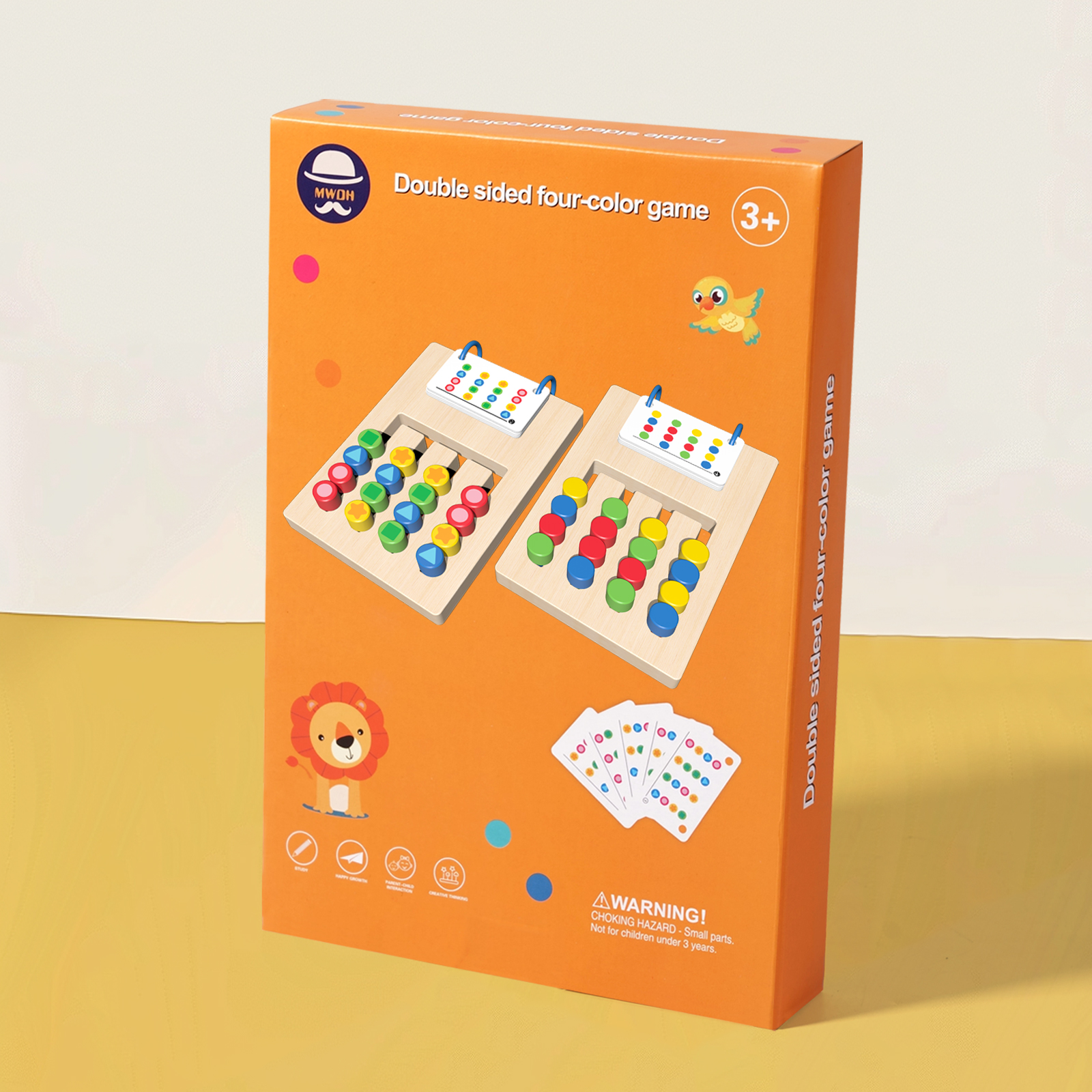 Jeu éducatif Montessori « 4 couleurs » en bois – Logique & concentration pour enfants – Image 7