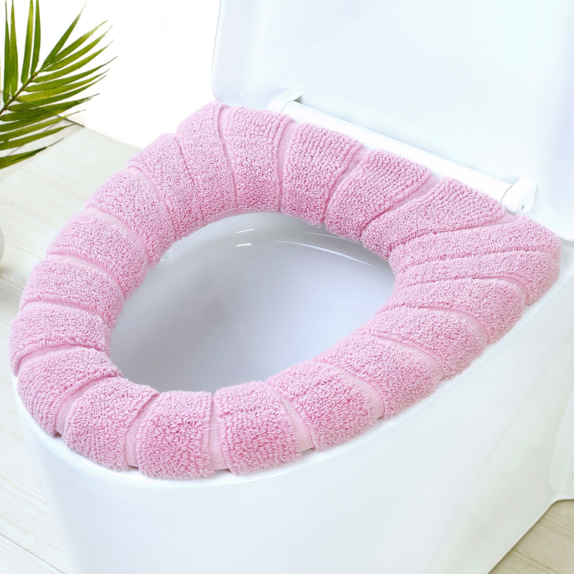Couvre-siège WC moelleux lavable – Housse d'abattant tricotée extensible (toutes saisons) – Image 6