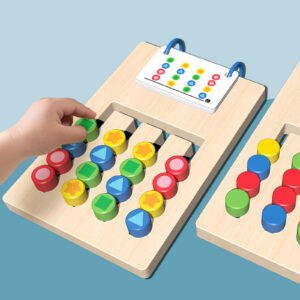 Jeu éducatif Montessori « 4 couleurs » en bois – Logique & concentration pour enfants