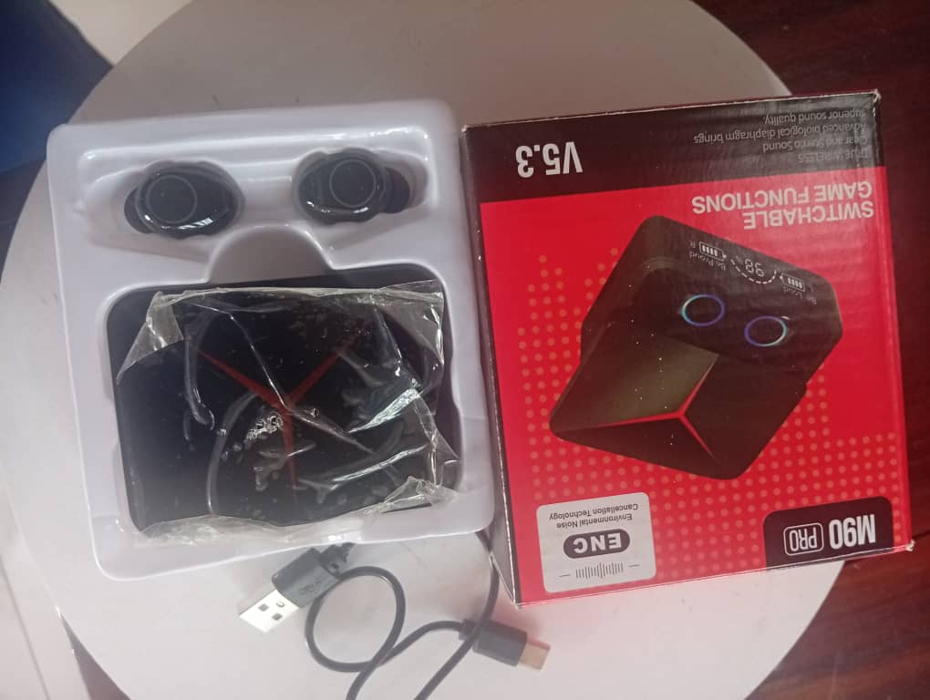Écouteurs sans fil Bluetooth M90 Pro – TWS, réduction de bruit ENC, boîtier LED – Image 3