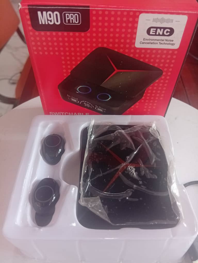Écouteurs sans fil Bluetooth M90 Pro – TWS, réduction de bruit ENC, boîtier LED – Image 4