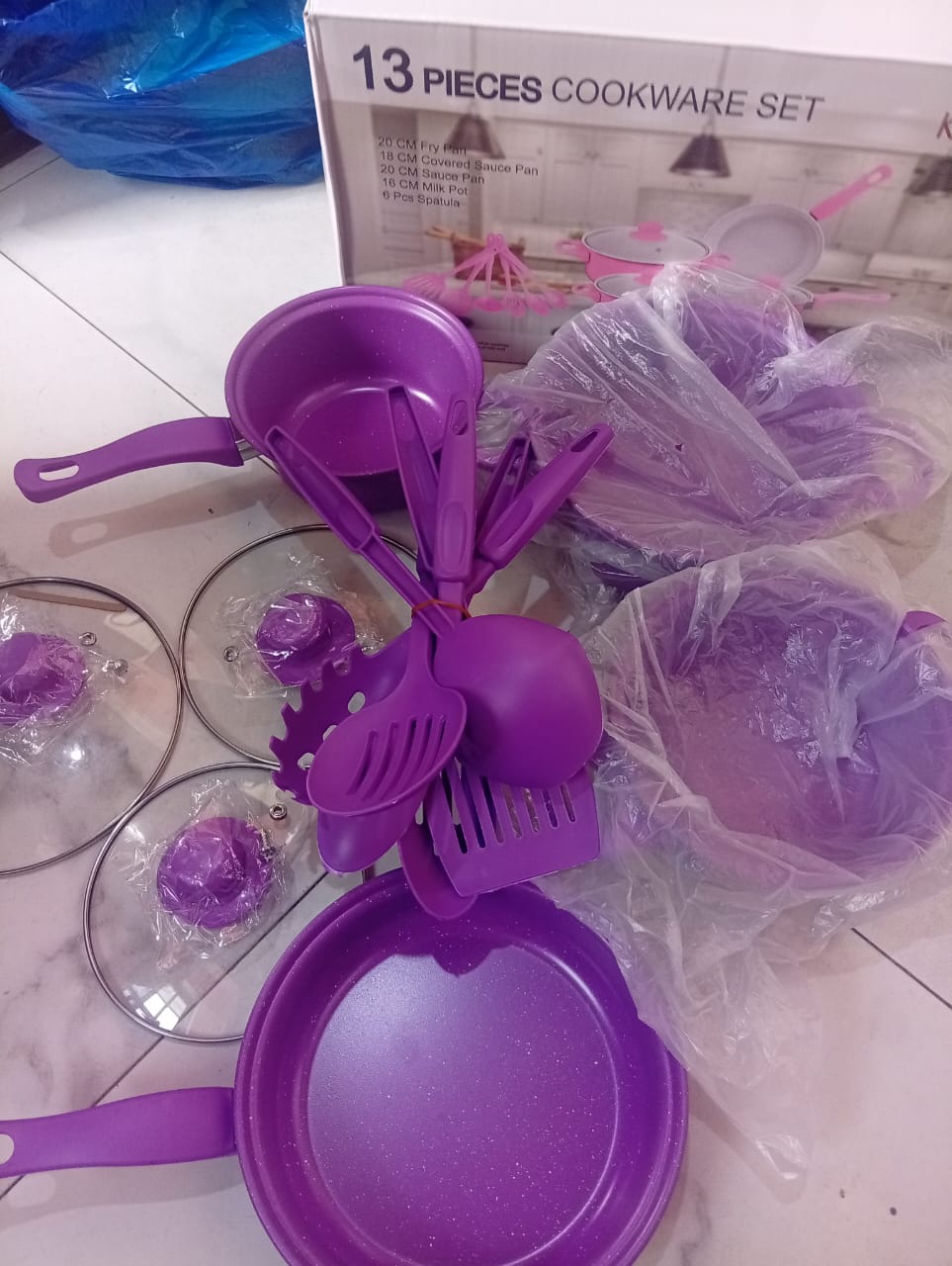 Set de cuisine antiadhésif – Casseroles, poêle & ustensiles (kit complet) – Image 4