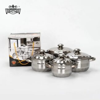 Batterie de cuisine inox ROYAL LOUIS – Set de marmites avec couvercles (cadeau)