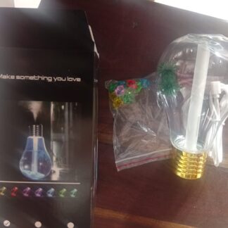 Humidificateur & diffuseur d'arôme ampoule LED 100 ml – Veilleuse 7 couleurs USB