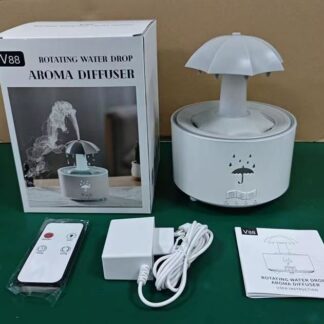Diffuseur d'arôme « goutte d'eau » V88 – Humidificateur, bruit de pluie & veilleuse