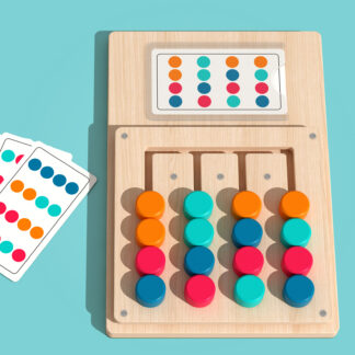 Jeu éducatif Montessori « 4 couleurs » en bois – Logique & concentration pour enfants