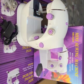 Mini machine à coudre portable SM-202A – 2 vitesses, double fil (avec pédale)