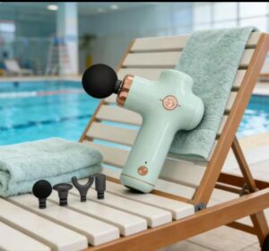Pistolet de massage musculaire – Massage percussif rechargeable (plusieurs têtes)