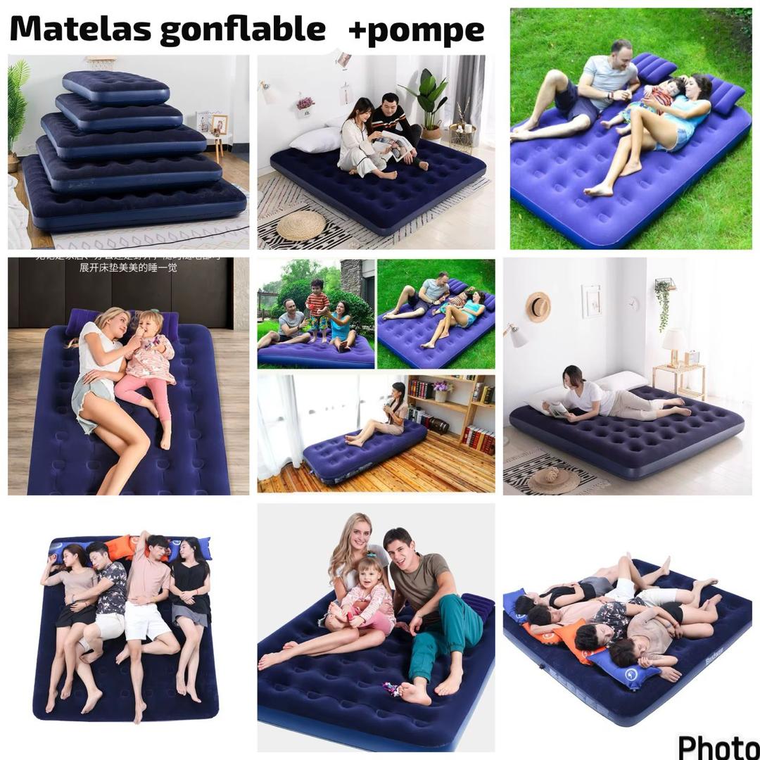 Matelas gonflable + pompe – Lit d'appoint confortable (camping, invités) – Image 6