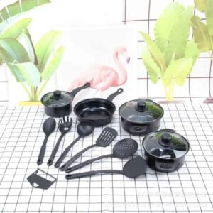 Set de cuisine antiadhésif – Casseroles, poêle & ustensiles (kit complet)