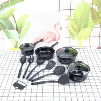 Set de cuisine antiadhésif – Casseroles, poêle & ustensiles (kit complet)